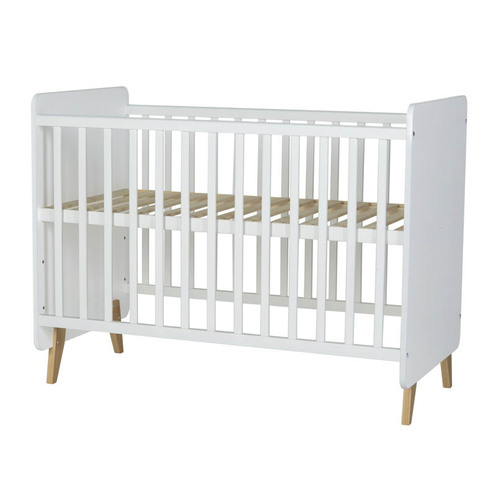 Chambre DUO Lit 60x120 Commode LOFT Blanc - QUAX
