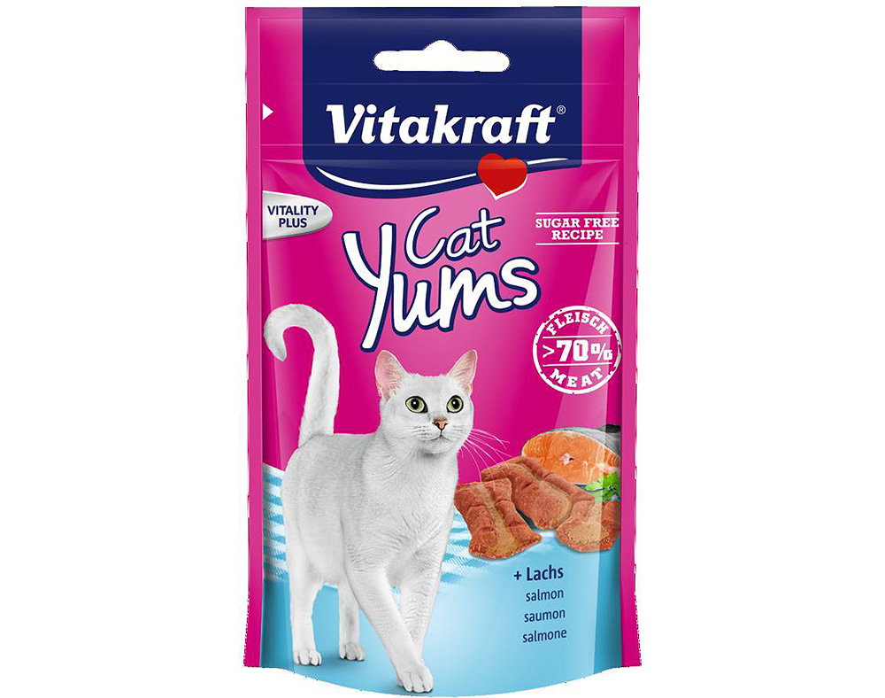 SNACKS PARA GATO VITAKRAFT CAT YUMS COM SALMAO 40G
