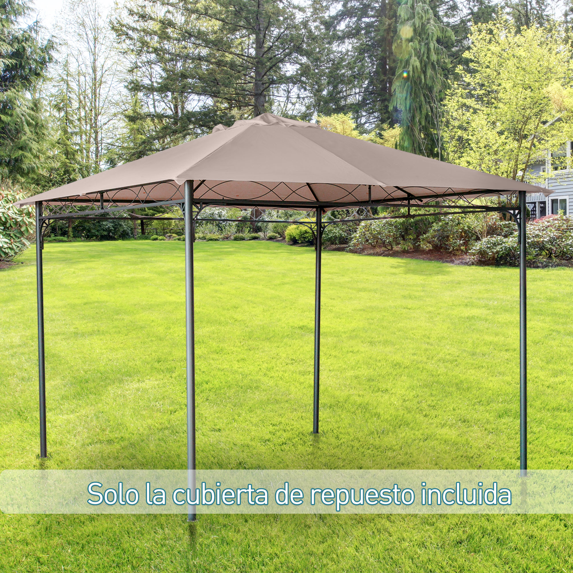 Capa de substituição para gazebo de jardim Outsunny