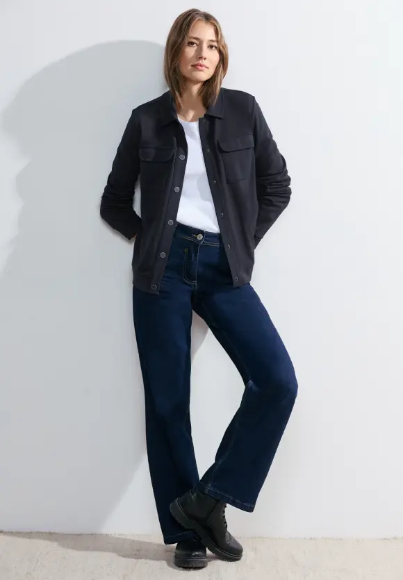 Interlock Shirtjacke - universal blue