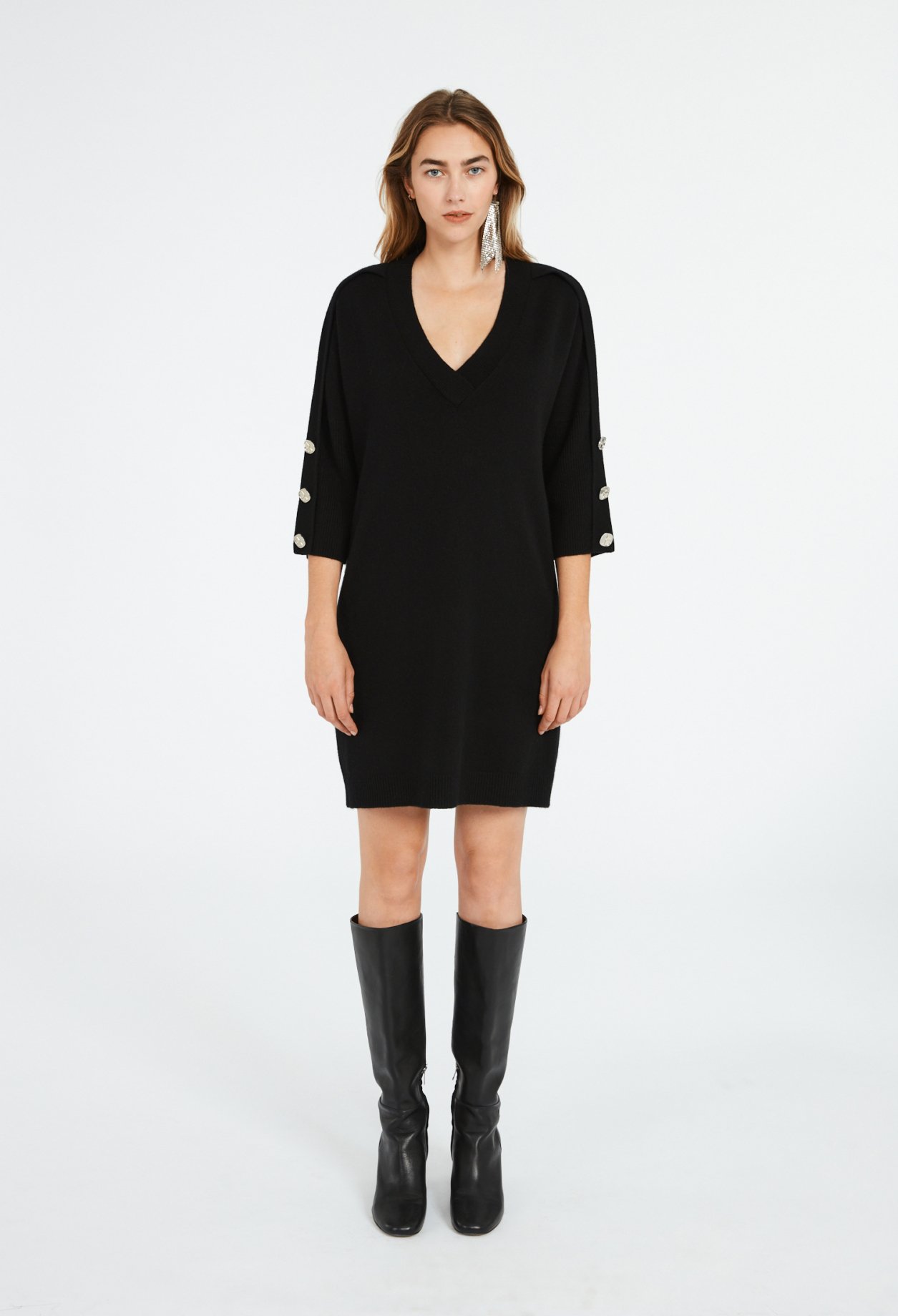 Robe pull col V