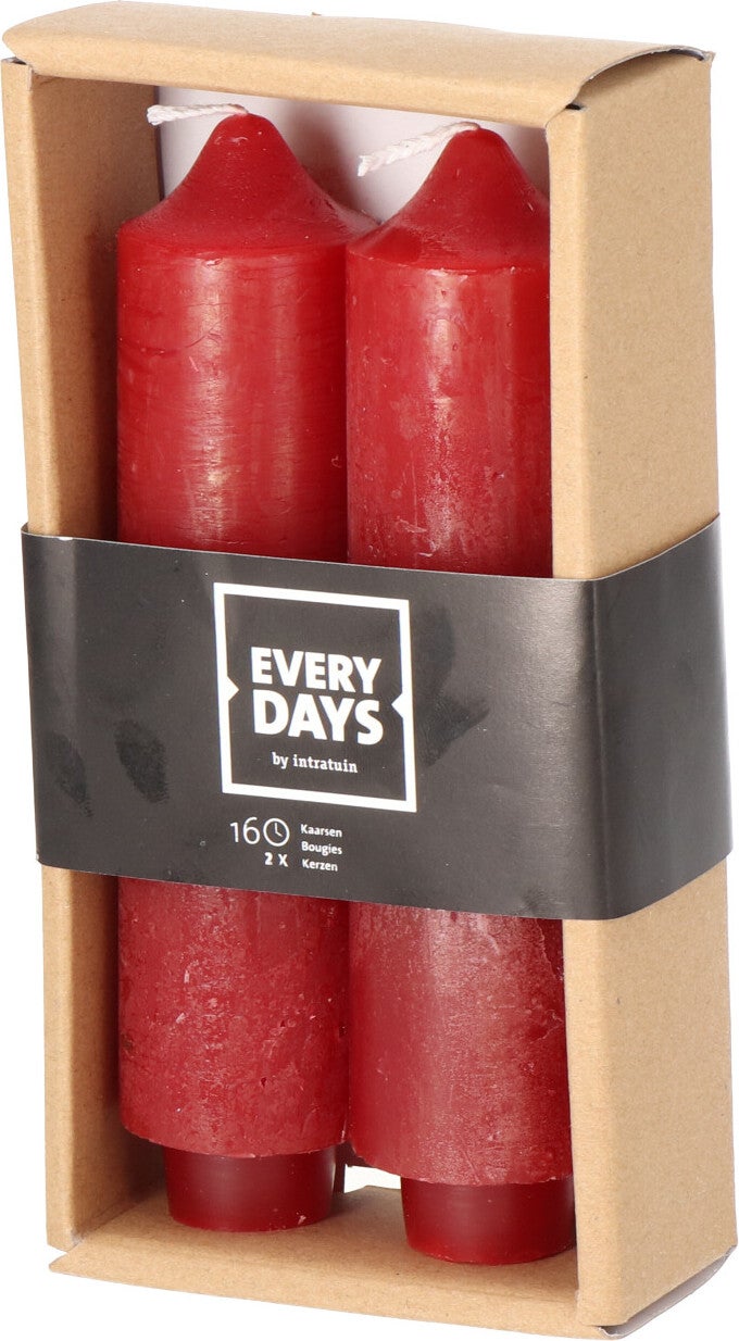 Everydays dinerkaars Rustic rood 16 uur 2 stuks