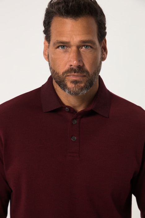 Poloshirt, Langarm, Piqué, Polokragen