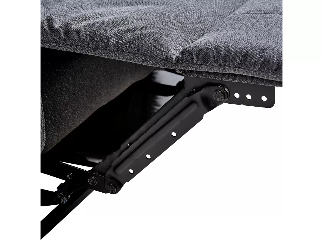 Canapé 3 places inclinable manuellement en tissu gris foncé BERGEN II
