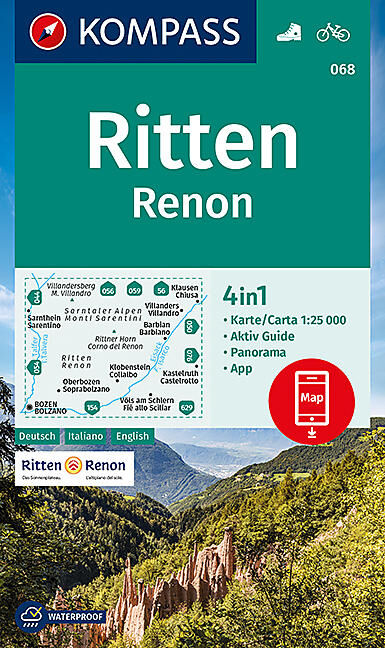 KOMPASS - 068 RITTEN RENON 1 25 000
