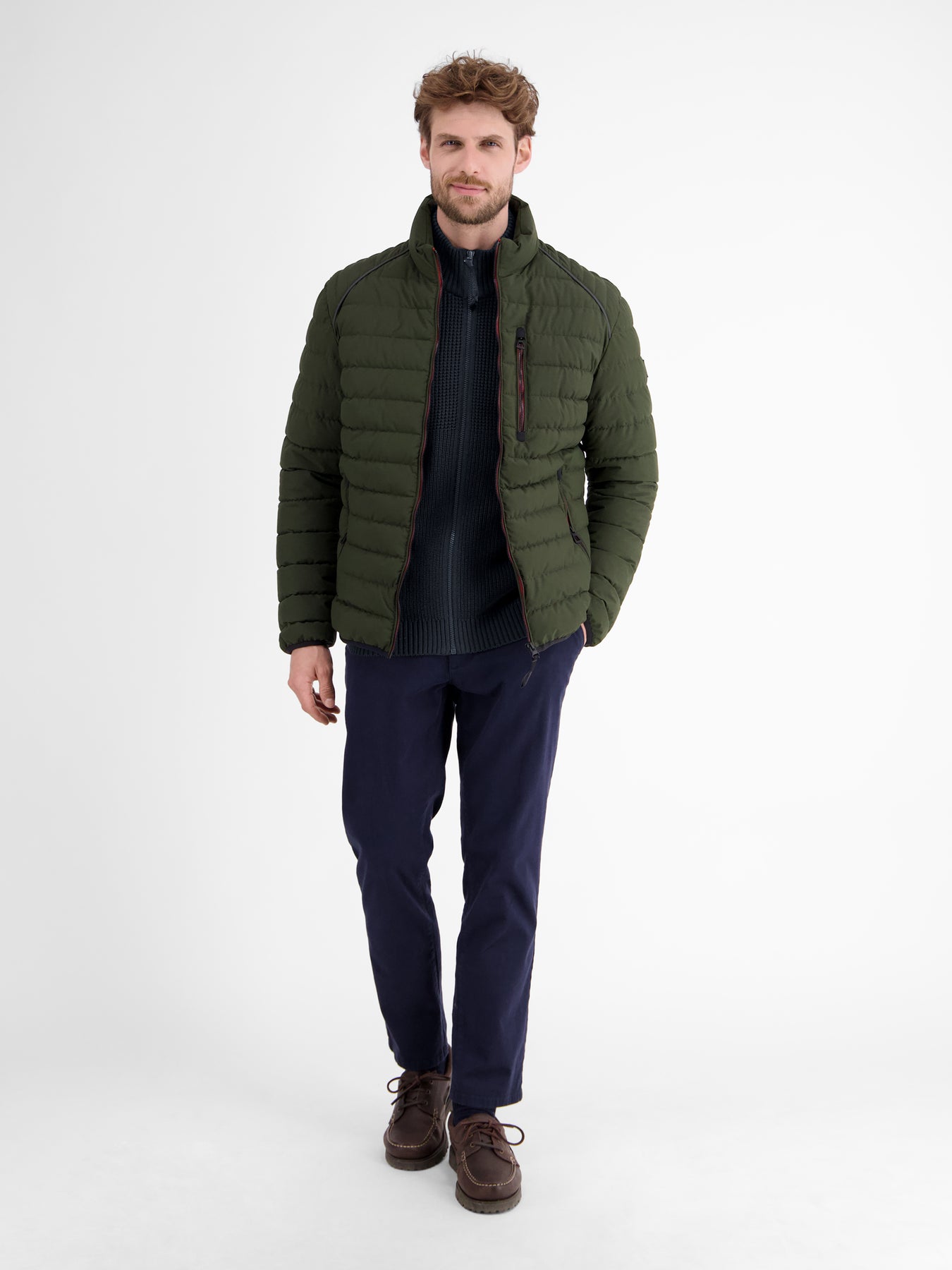 Herren Strickjacke, grob gerippt
