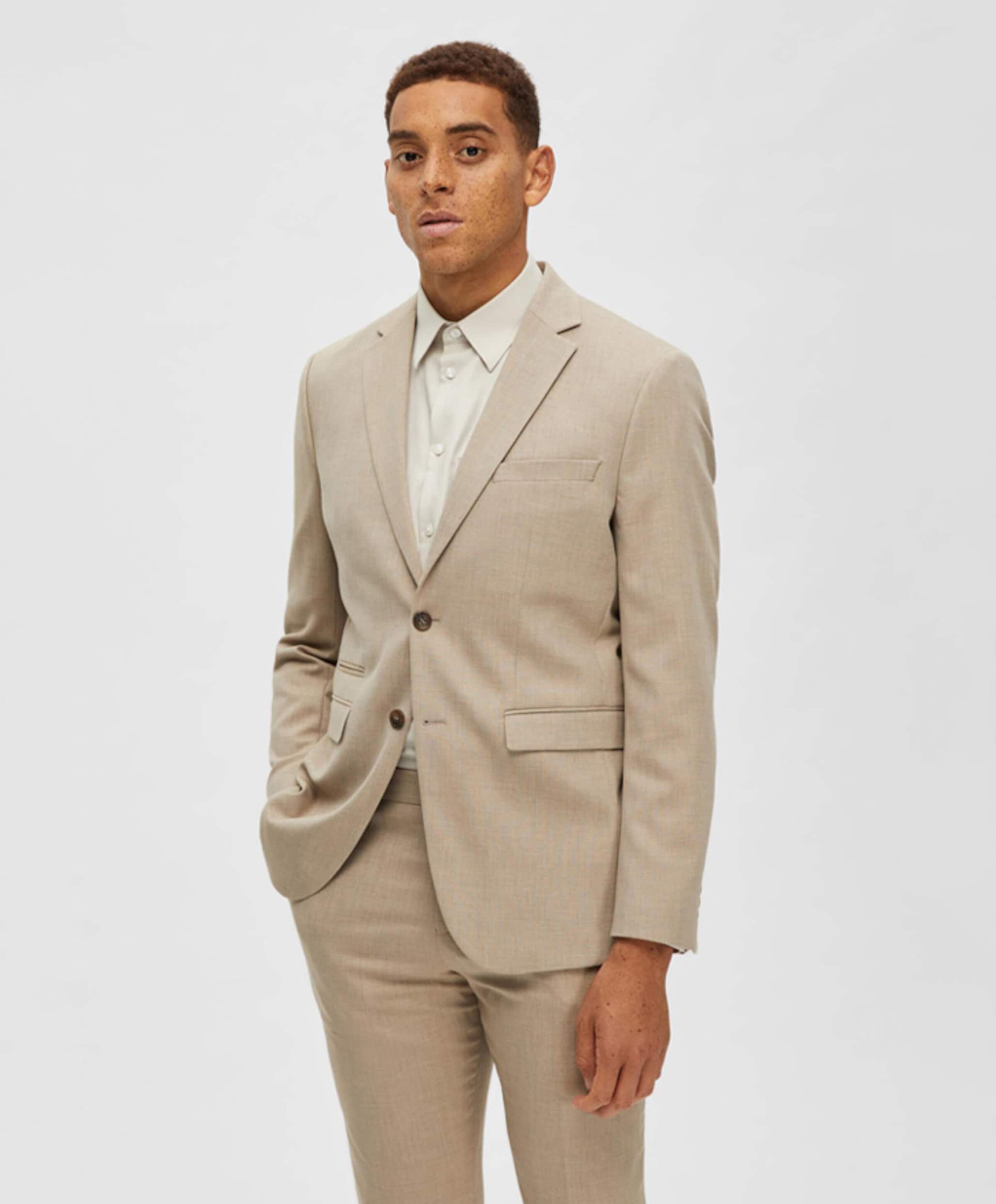 Selected Heren colbert beige