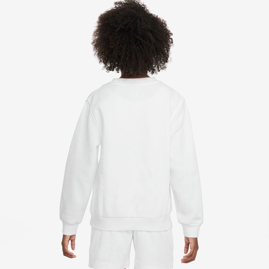 Nike Sweat NSW Club Fleece Crew - Blanc/Noir