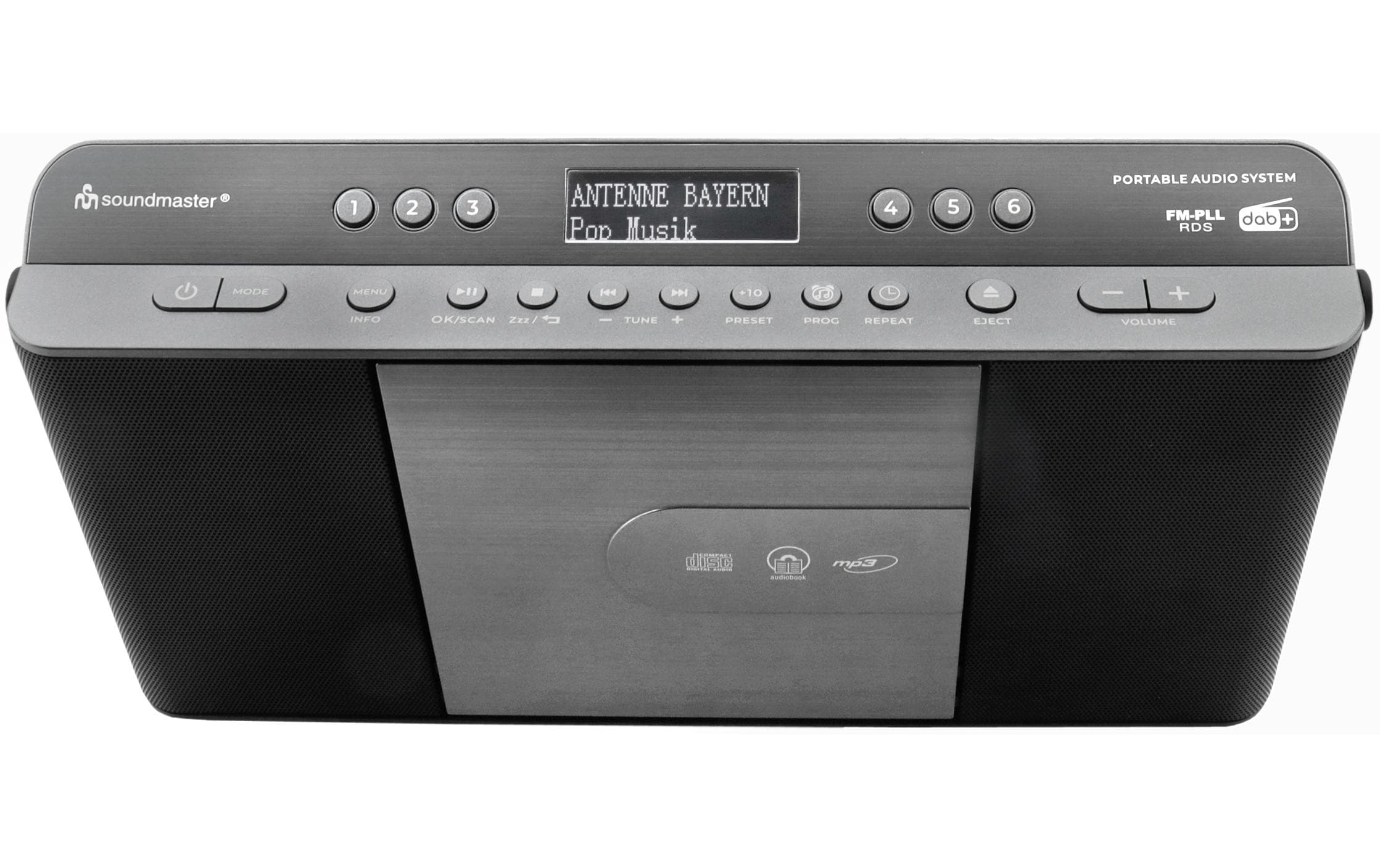 DAB+ Radio RCD1870SW SchwarzTragbares DAB+ Radio mit CD, MP3 und USB