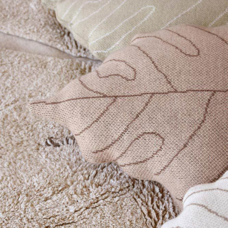 Kissen Baby Leaf Rose Beige