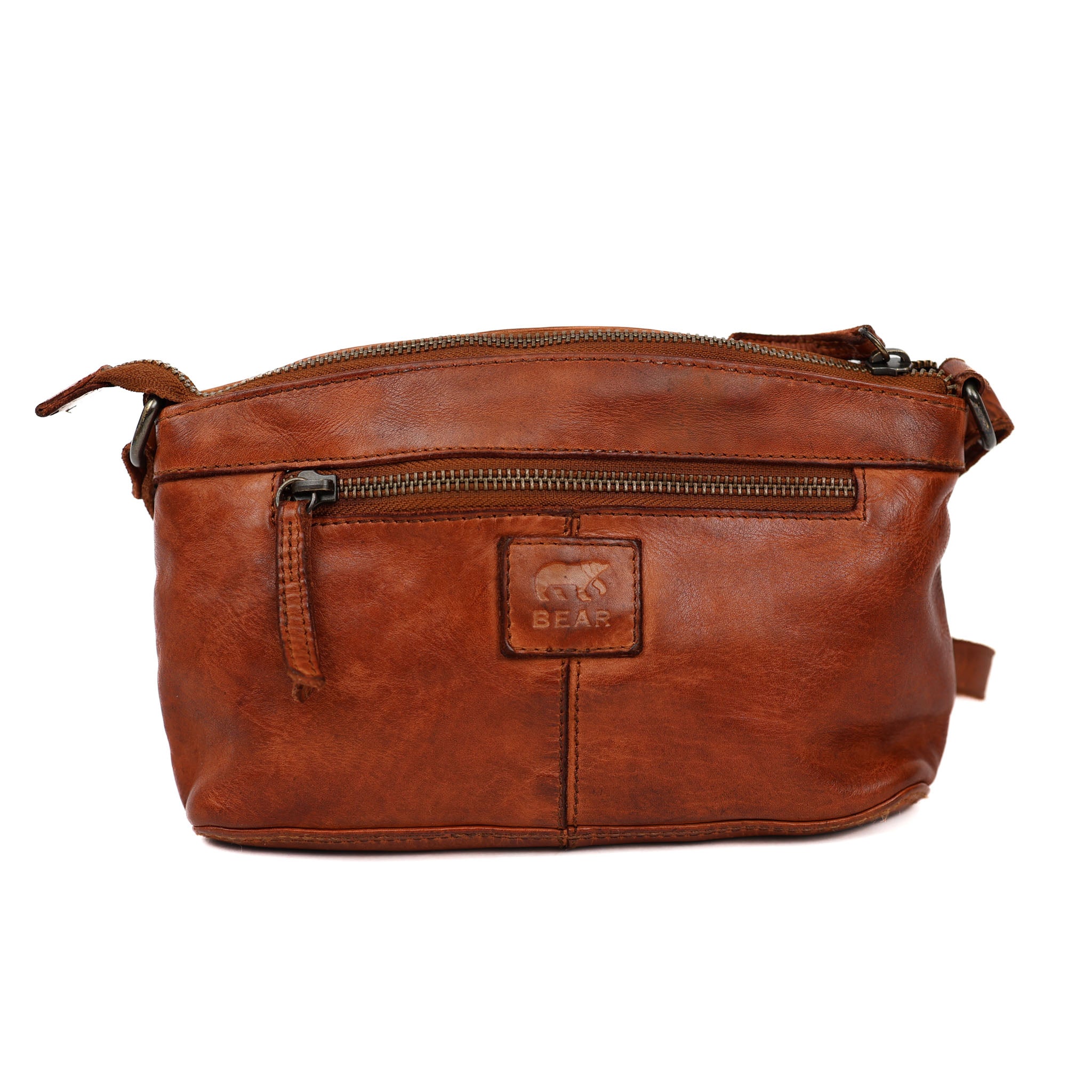 Klein schoudertasje 'Danielle' cognac Cognac