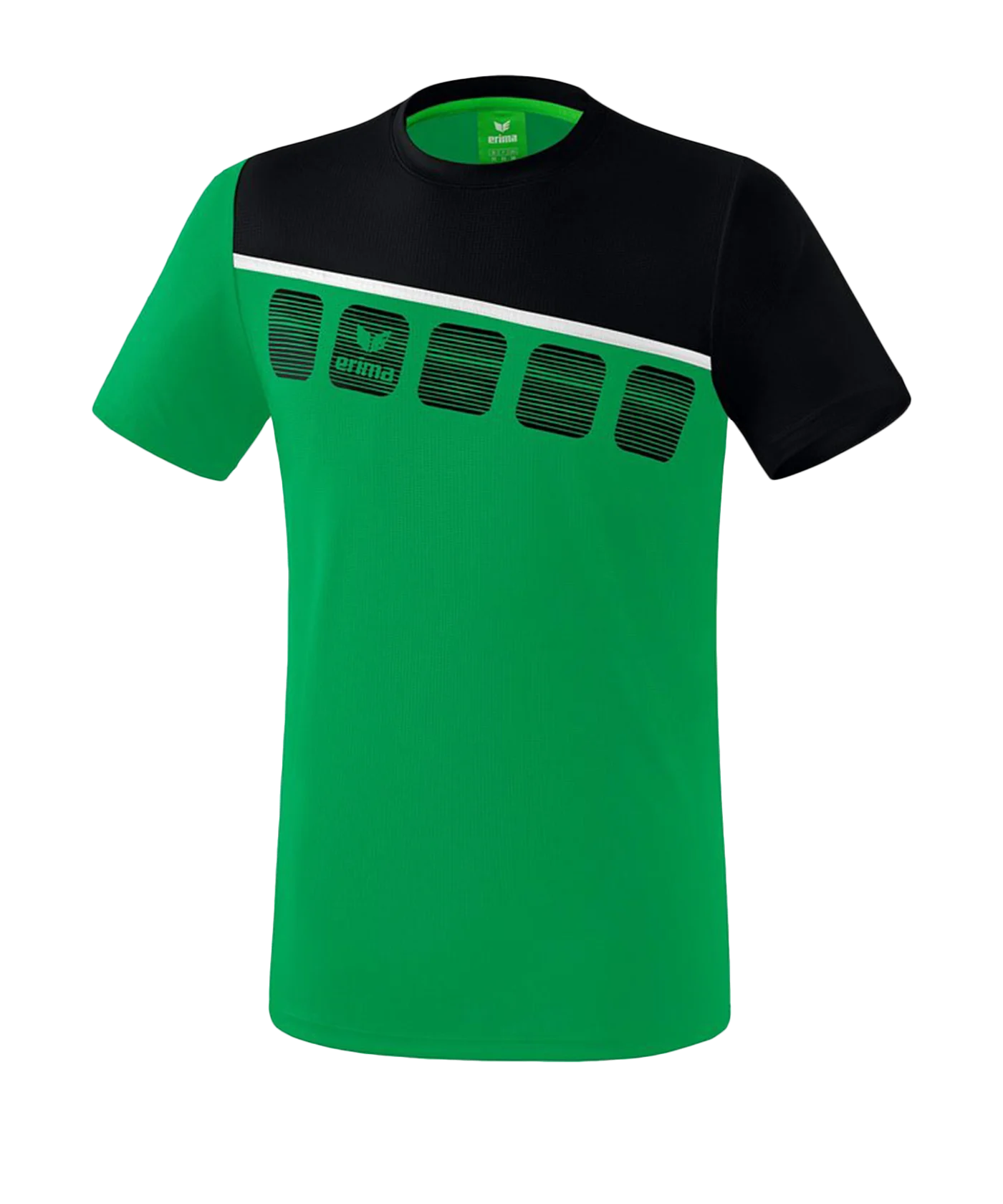 Erima 5-C T-Shirt Kids Grün Schwarz