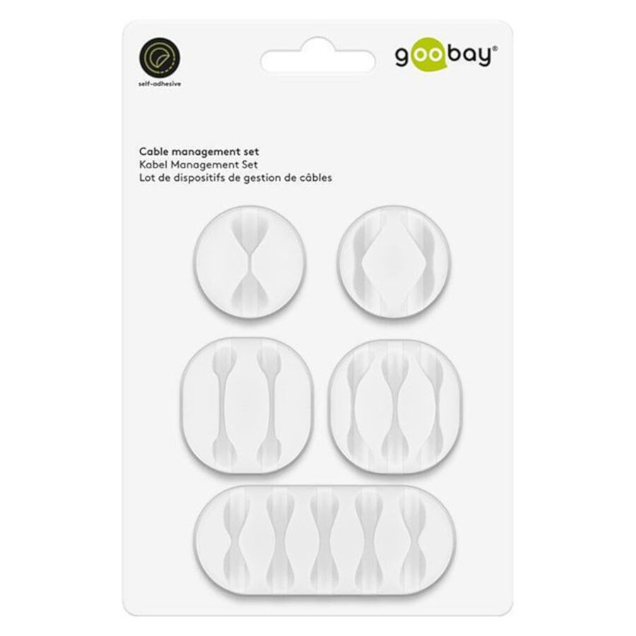 Goobay Set Cable Management - Blanc