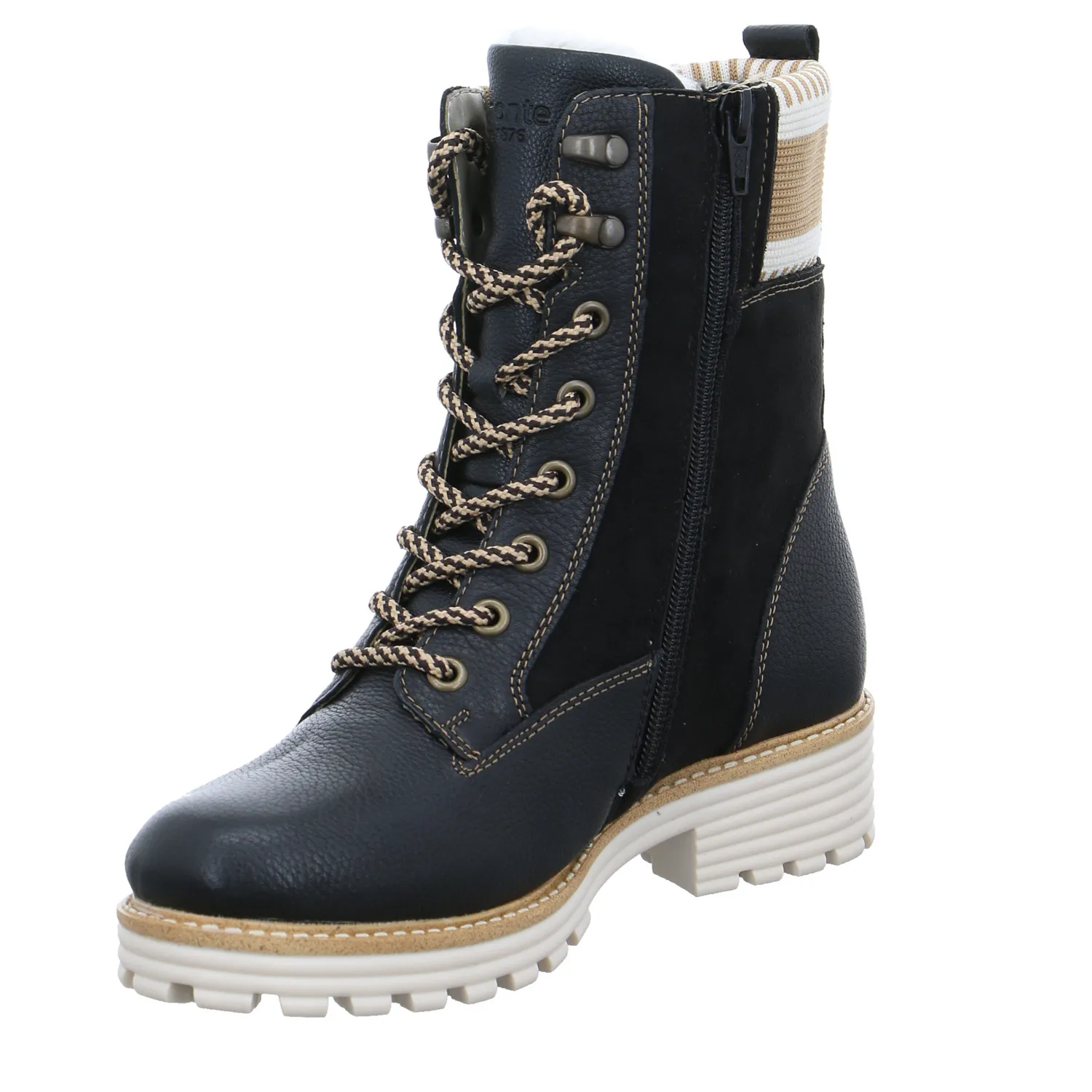 REMONTE Boot Schwarz Leder  mit TEX Membrane