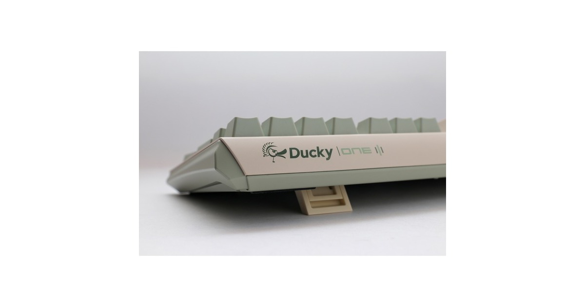 DuckyOne 3 Matcha, toetsenbord  (Crème/groen, US lay-out, Cherry MX Red, PBT Double Shot, hot swap)