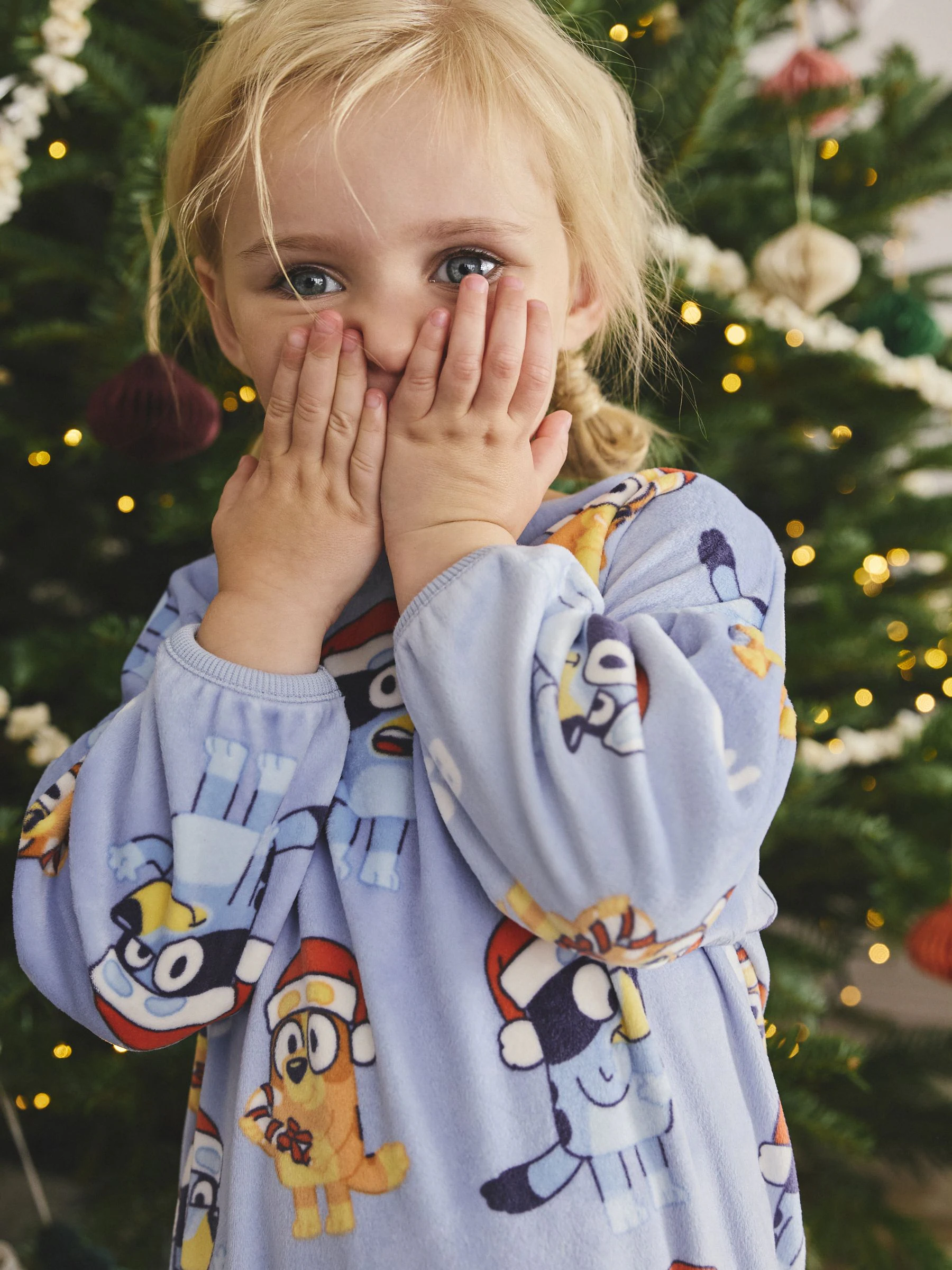 Blauwe AOP - Bluey Cosy Fleece Pyjamas (12mths-10yrs)