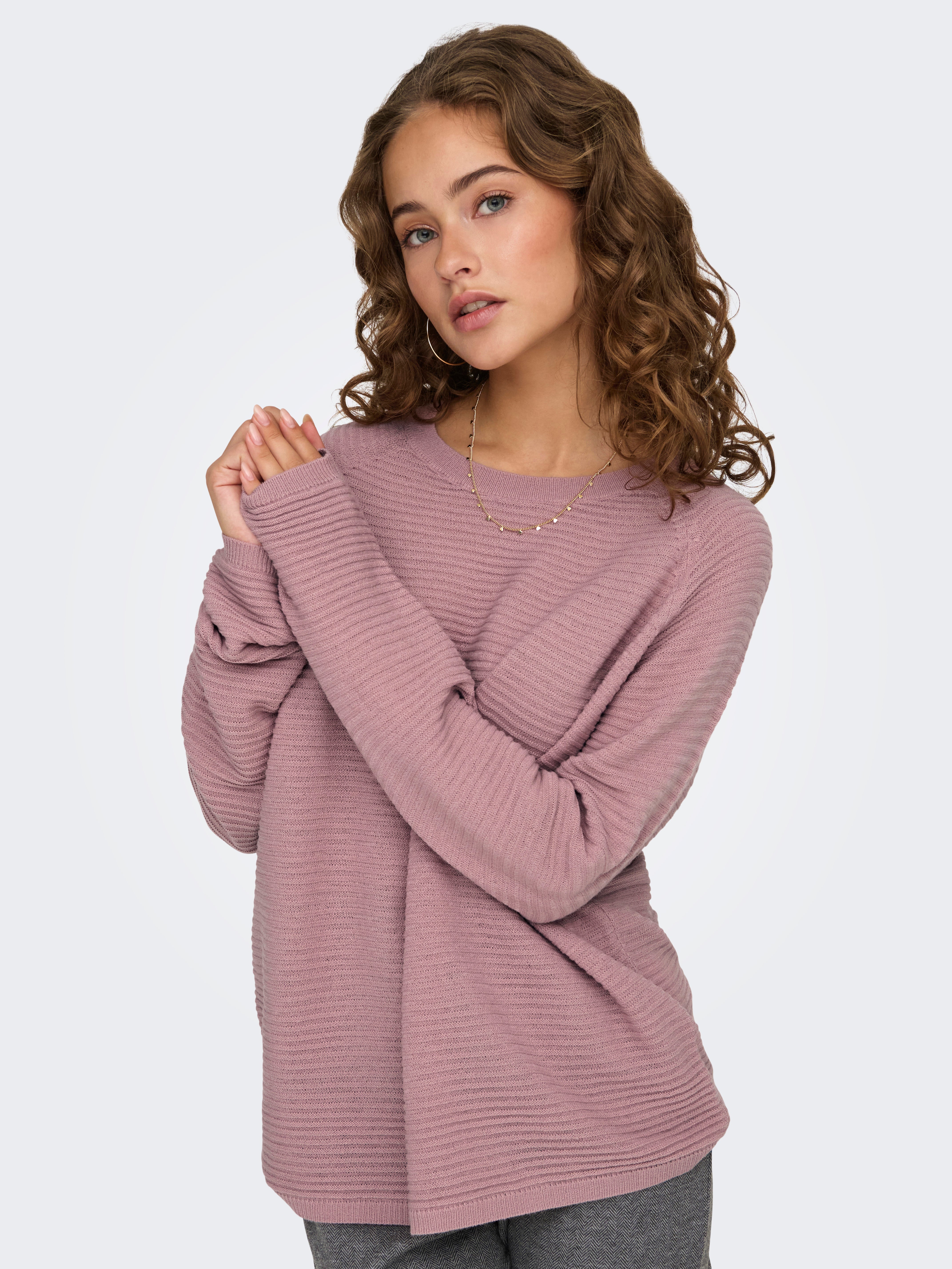 JDYNEW Strickpullover Woodrose