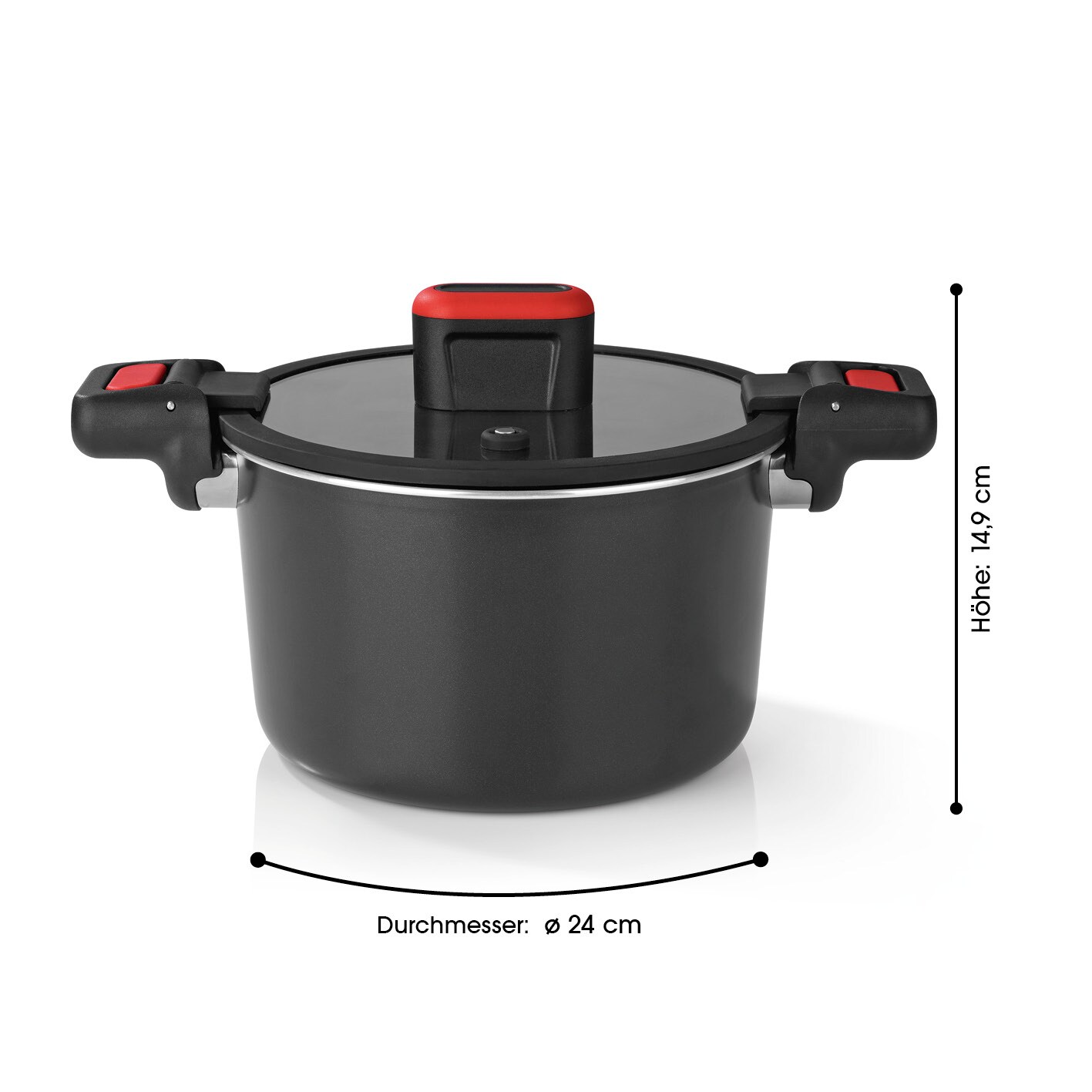 GOURMETmaxx Energiespartopf Aluminium 5,8l