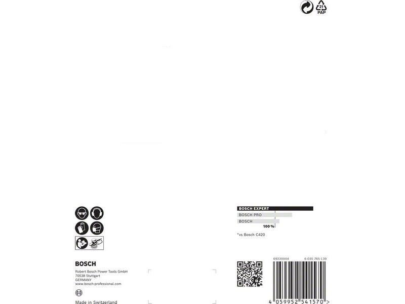 Bosch Professional Schleifpapier EXPERT C470, 150 mm, G 240 Schnelles Schleifen von Farbe und Holz