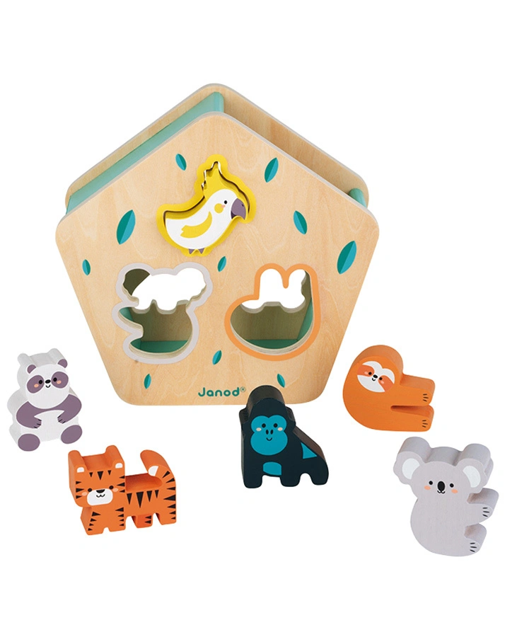 Janod-WWF® Steckspiel TIERE 6-teilig aus Holz