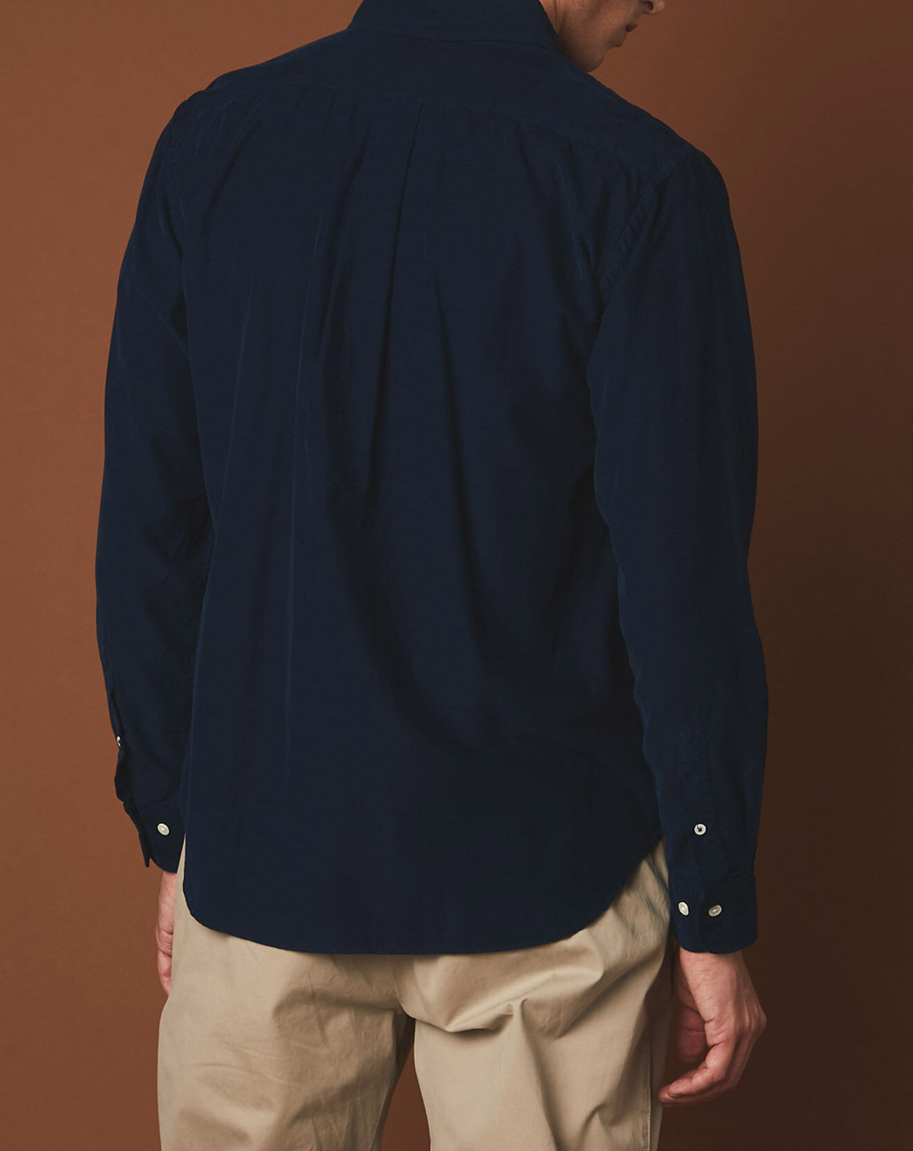 Hartford Chemise en Velours Milleraies regular Pitt Pat encre