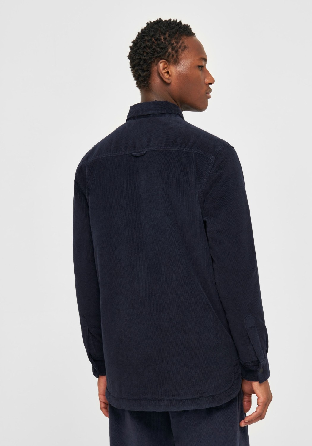 Knowledge Cotton Apparel Cord-Overshirt Night Sky