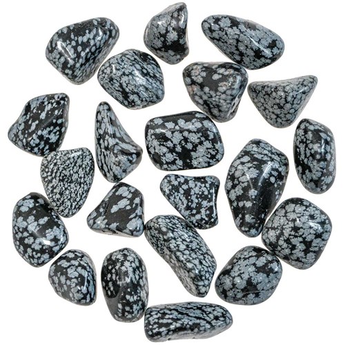 Pierres roulées obsidienne neige