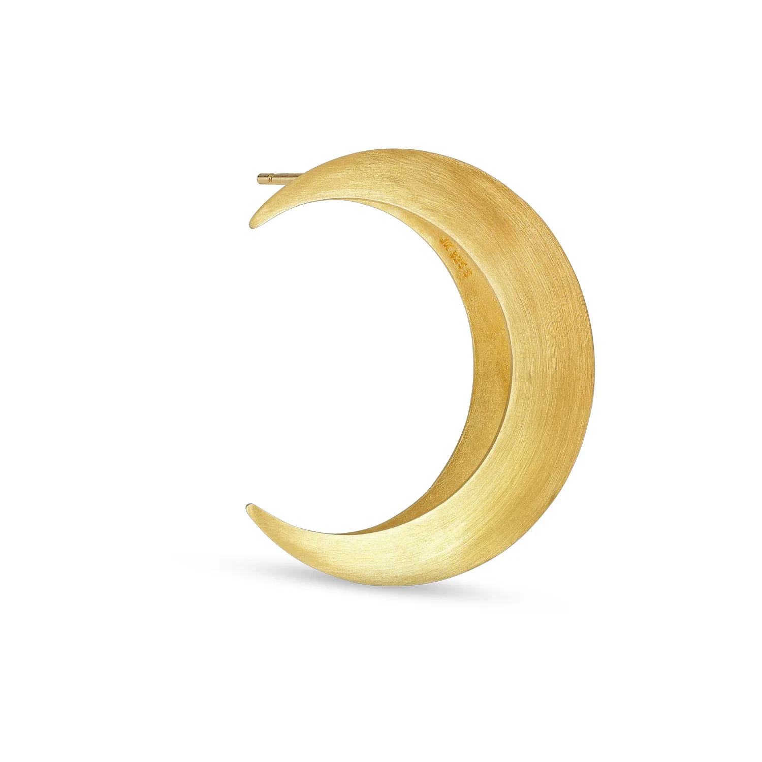 Jane Kønig Big Half Moon Ørering Single 18 kt. Forgyldt Sølv MHMS-XJK24-1-G