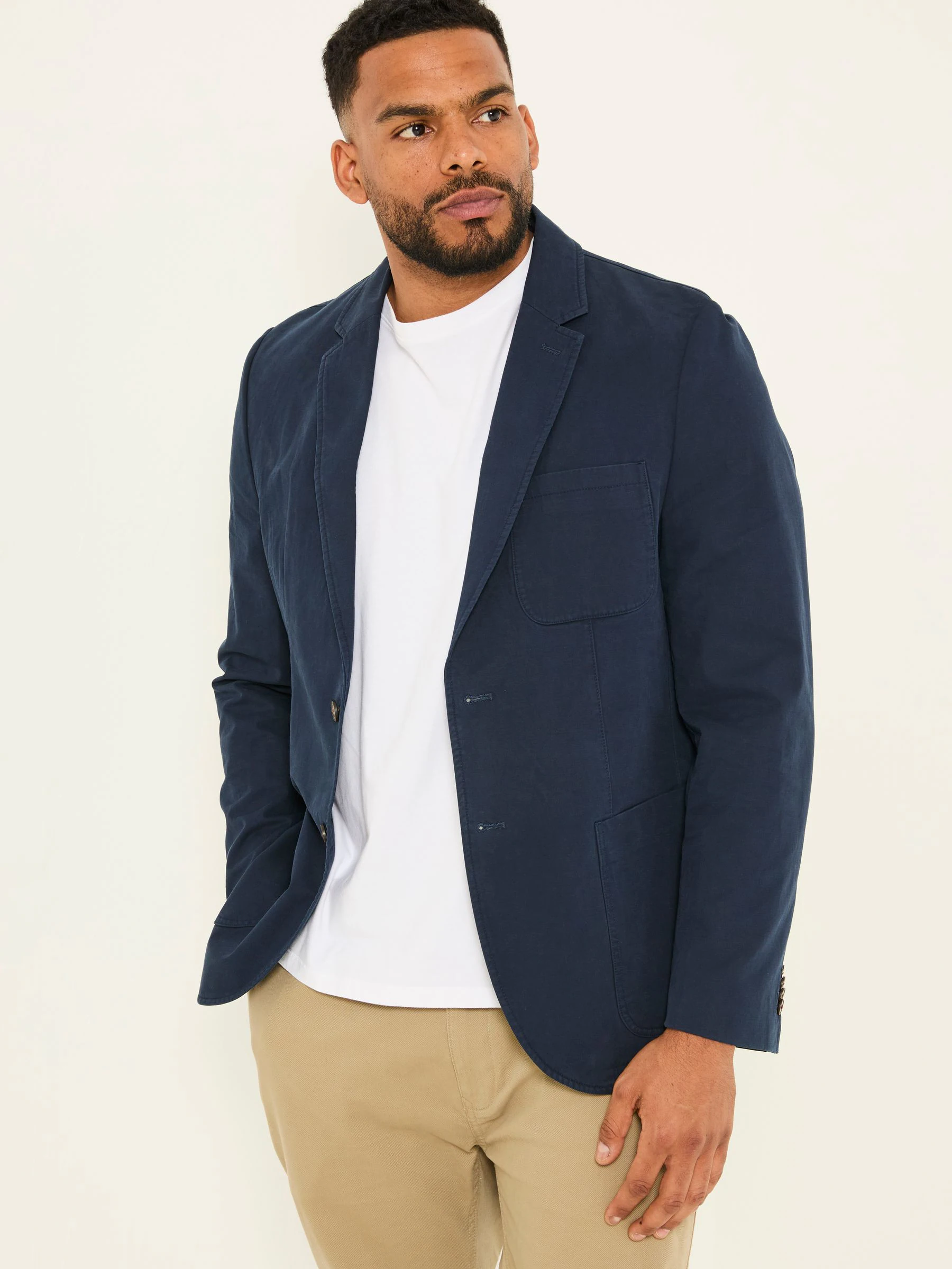 Marineblauw - FatFace 100% Cotton Blazer