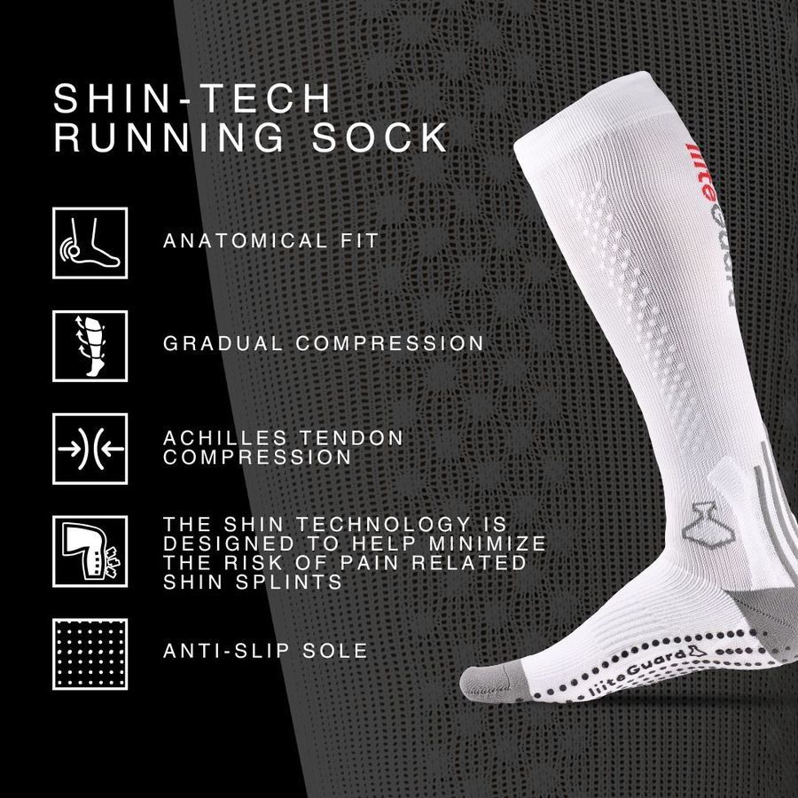 Liiteguard Chaussettes Running SHIN-TECH Grip - Noir
