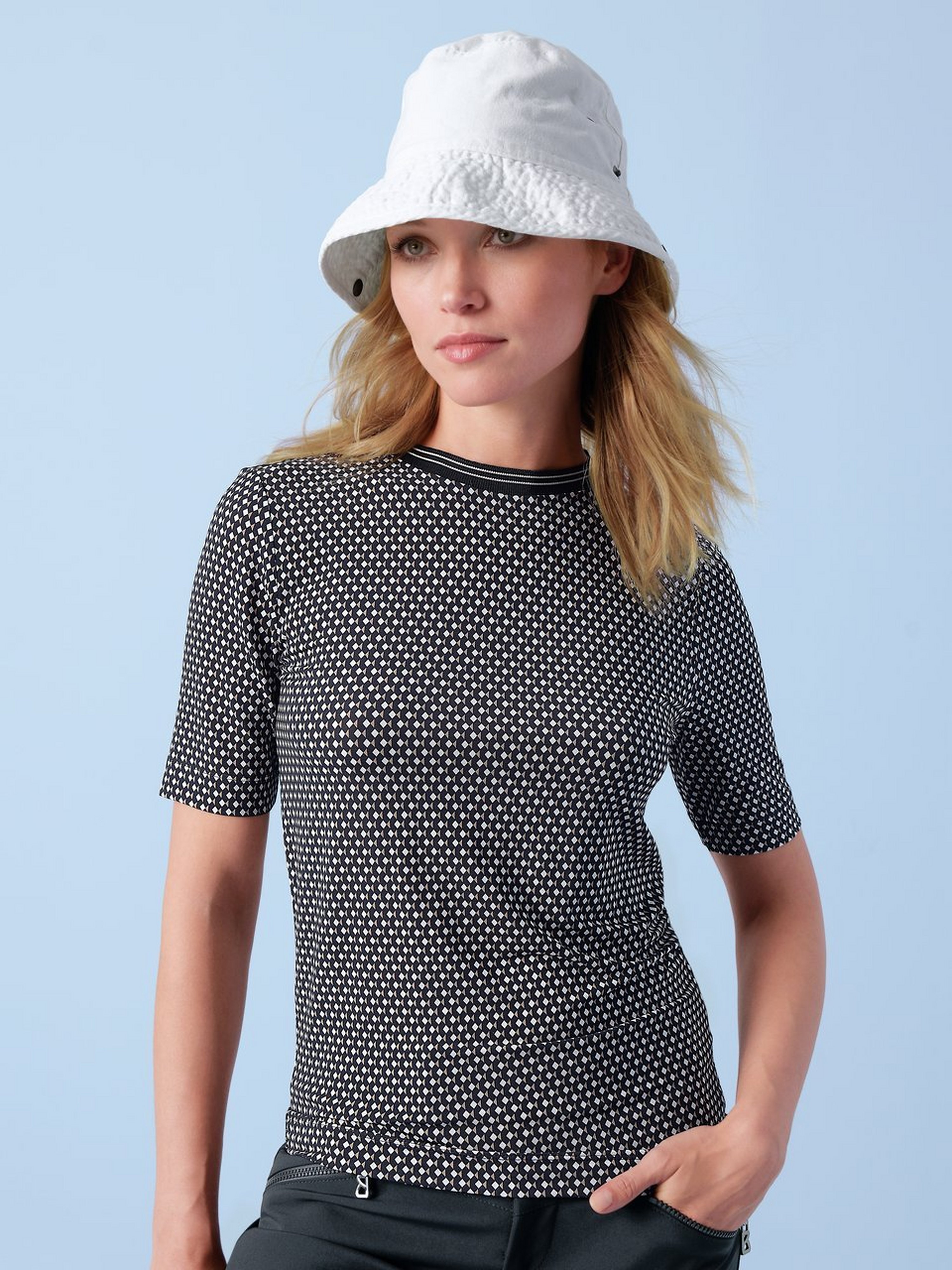 Rundhals-Shirt mit 1/2-Arm