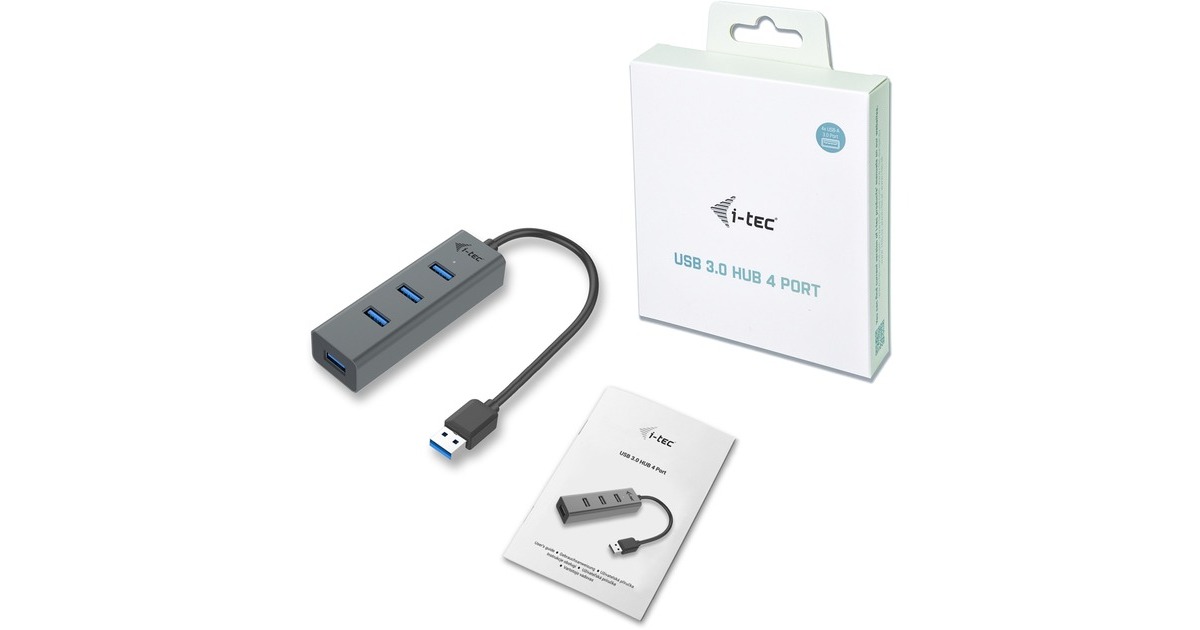 i-tec4-Port USB 3.0 Metal usb-hub  (Zwart)