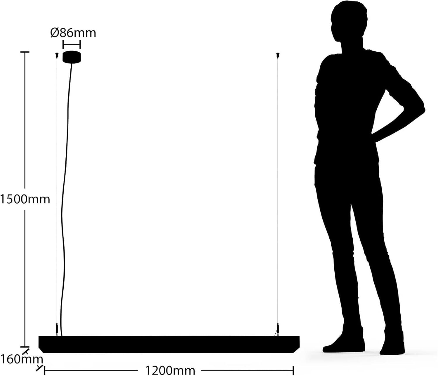 Arcchio LED Büroleuchte Susi (Modern) in Weiß aus Aluminium (2 flammig,) - Bürolampe Arbeitsplatzlampe Hängeleuchte Pendelleuchte Deckenleuchte Arbeitszimmerleuchte