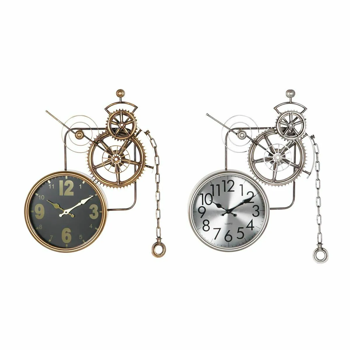DKD Home Decor Horloge Murale Engrenage