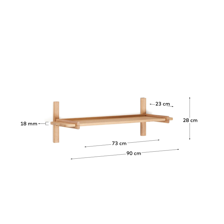 Kave Home Sitra wandplank eiken