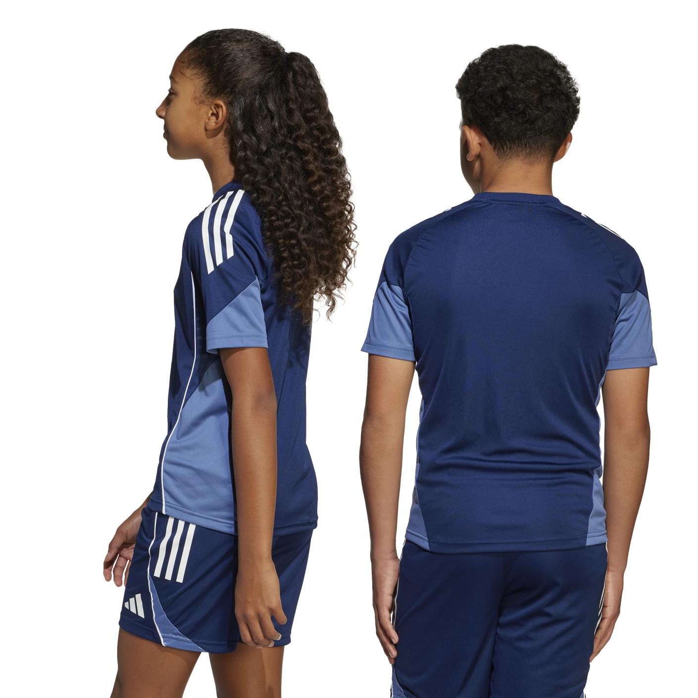 Adidas Tiro 25 Competition Trainingsshirt Kids Donkerblauw Wit
