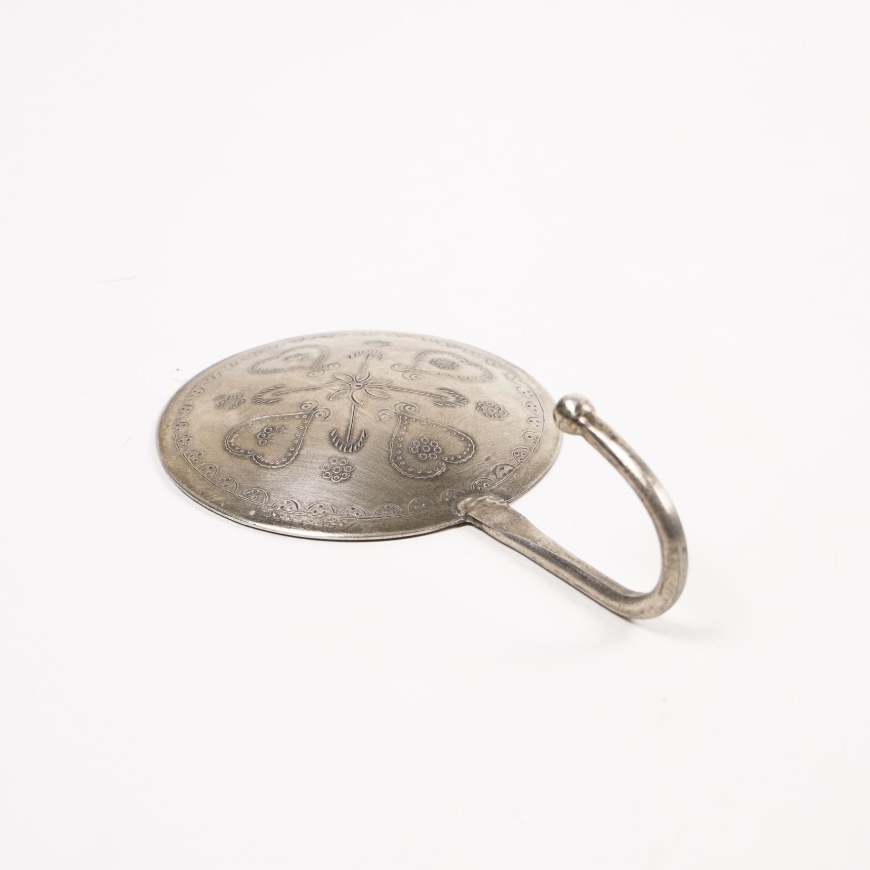 Wandhaken rund 'Modell D', silber, Ø 10 cm, H 17 cm von fischer's lagerhaus