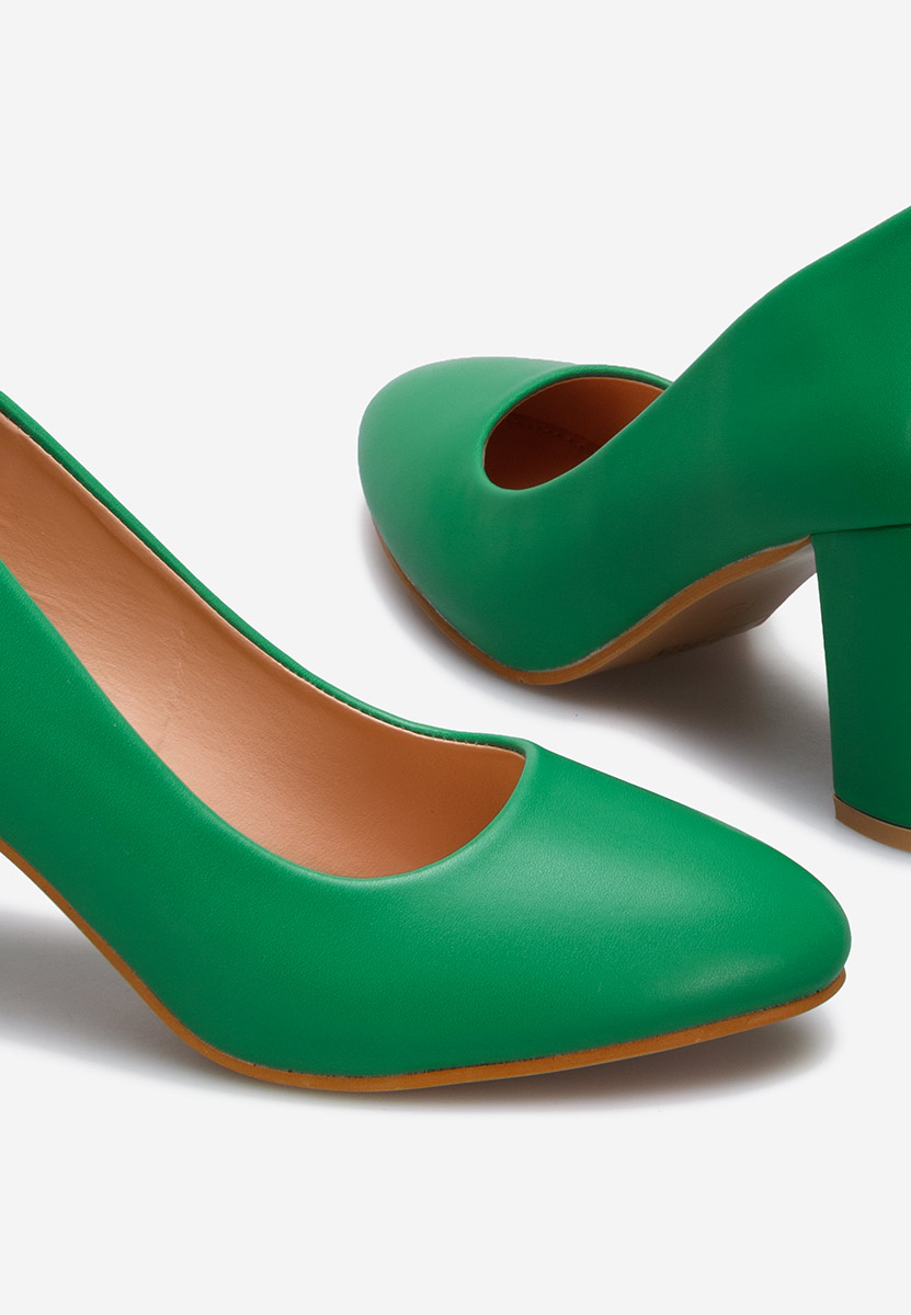 Chaussures à talon épais vert Bonanza