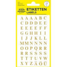 Etiquettes alphabétiques, A-Z, or