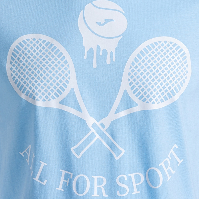 Tee-shirt de tennis Joma All for sport bleu ciel