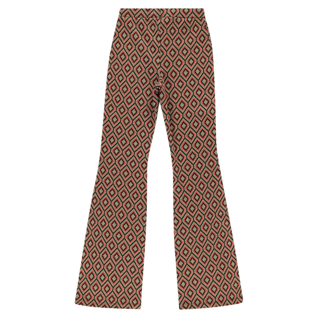 Cars flared broek Lena met all over print rood