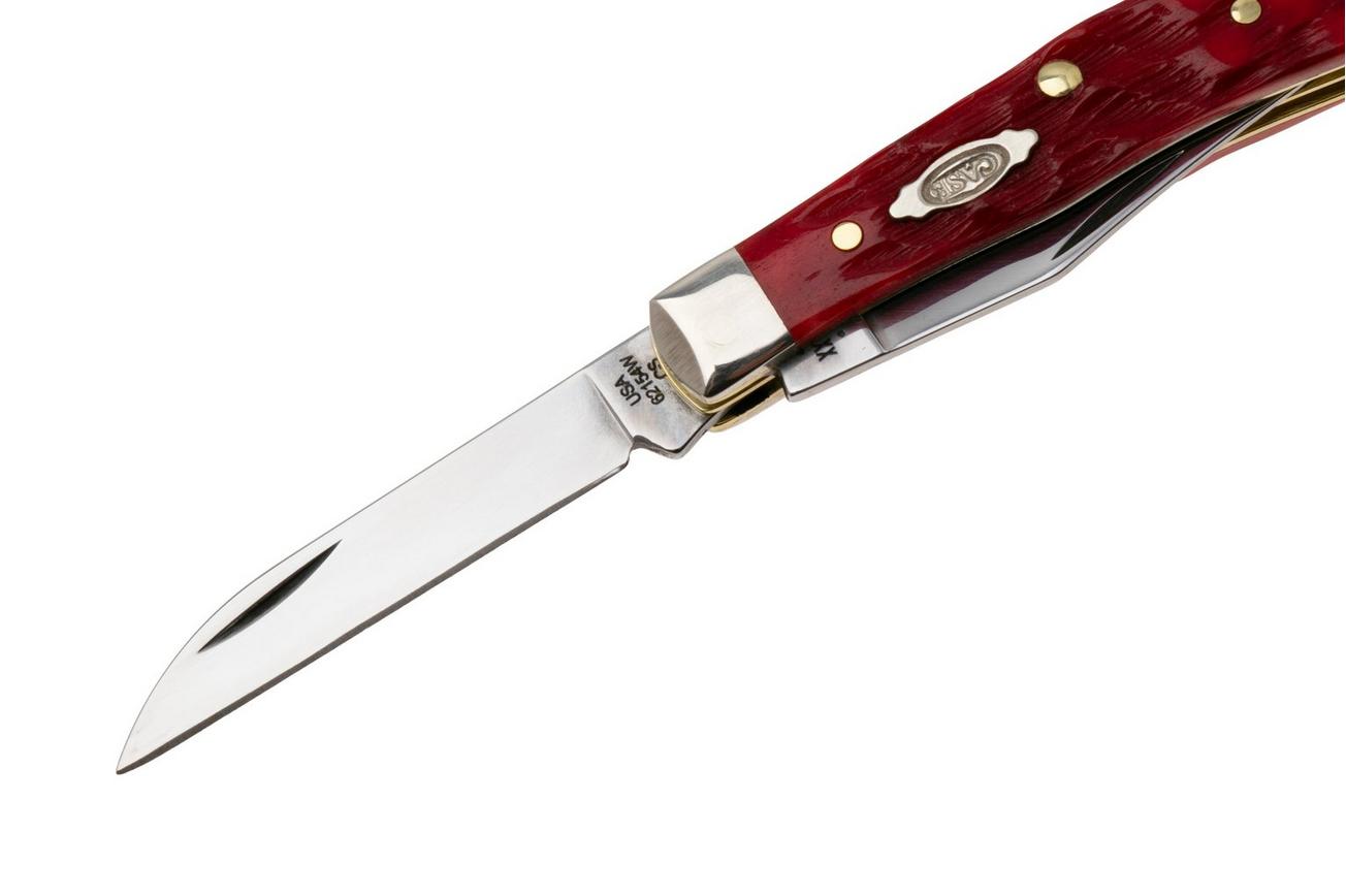 Case Tiny Trapper Dark Red Bone, Peach Seed Jig, 31944, 62154W CS zakmes