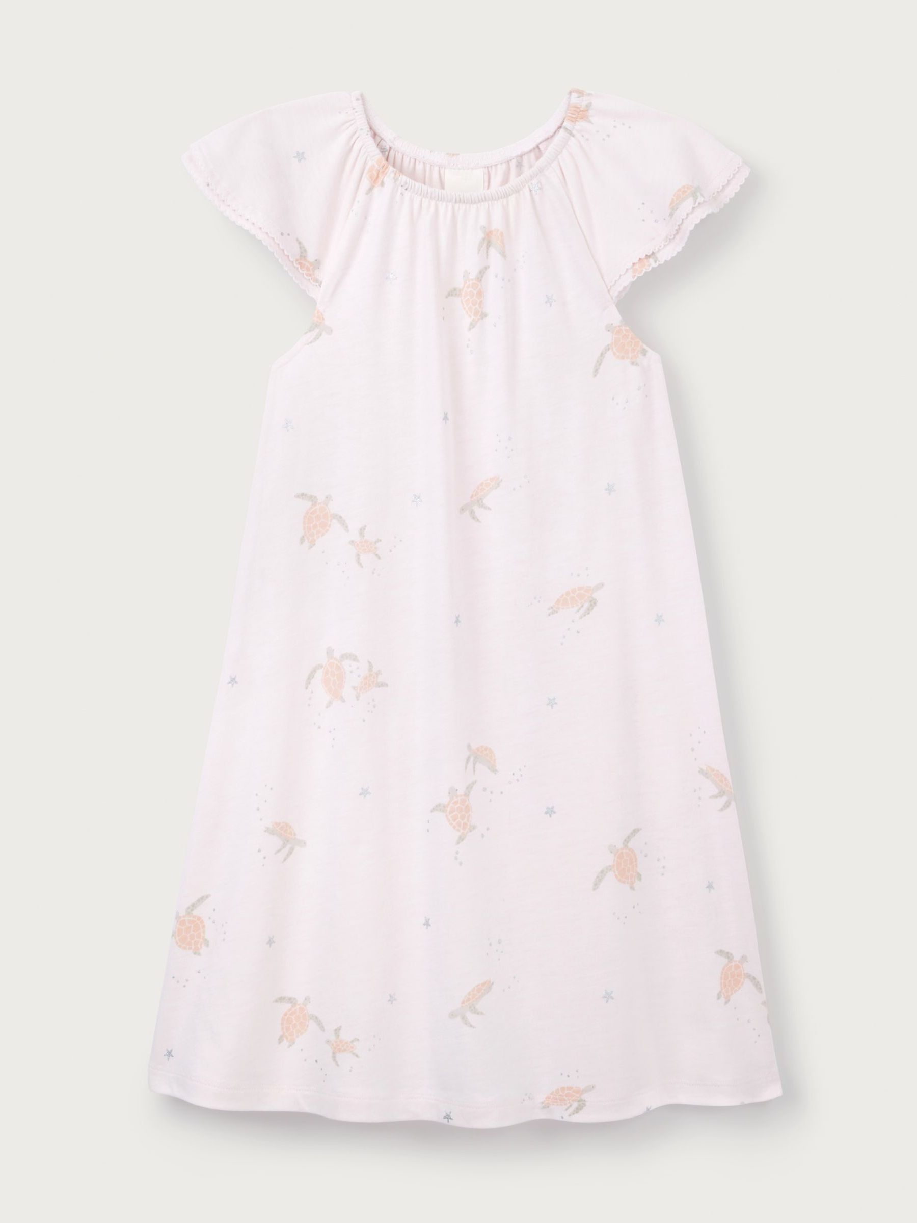 The White Company roze Under The Sea Turtle nachtjapon