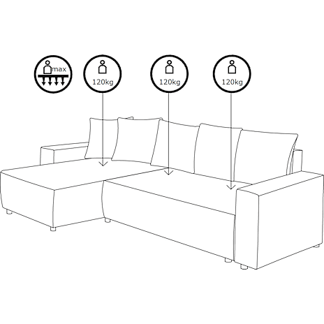 Palermo sovesofa - beige