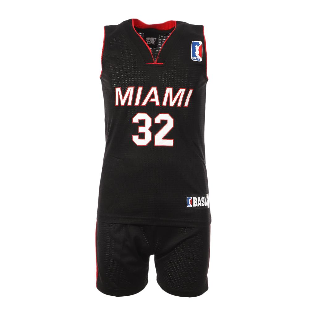 Sport Zone Miami Heat Ensemble de basket Noir/Rouge Junior Sport Zone