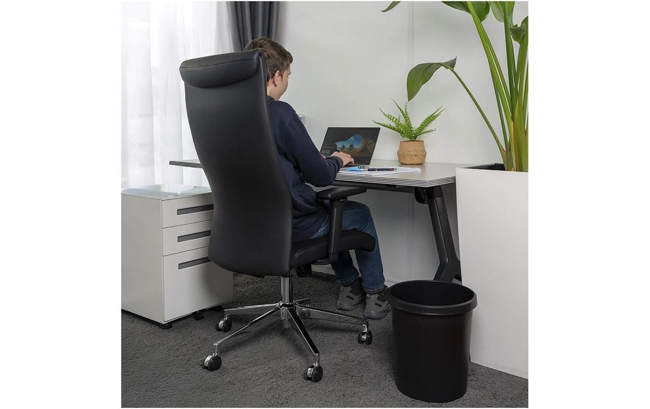 Bürostuhl ComfortPro Schwarz<br>Drehbarer Stuhl mit Armlehnen