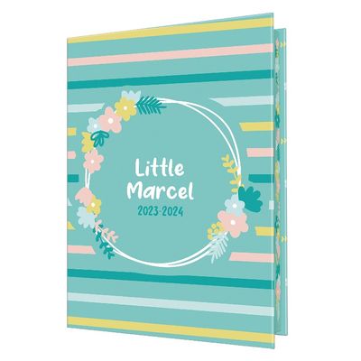 Agenda Little Marcel - 1 jour par page - 12,5 x 17,5 cm - bleu clair - tranche imprimée - Oberthur