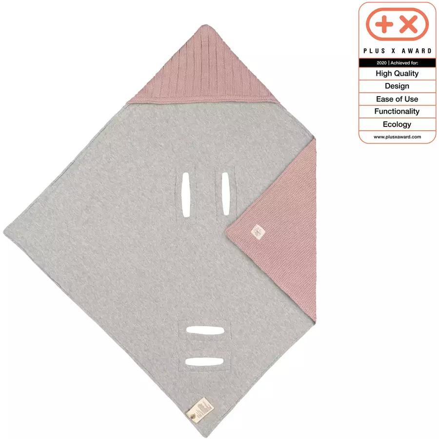 LÄSSIG Einschlagdecke dusky pink 78 x 78 cm