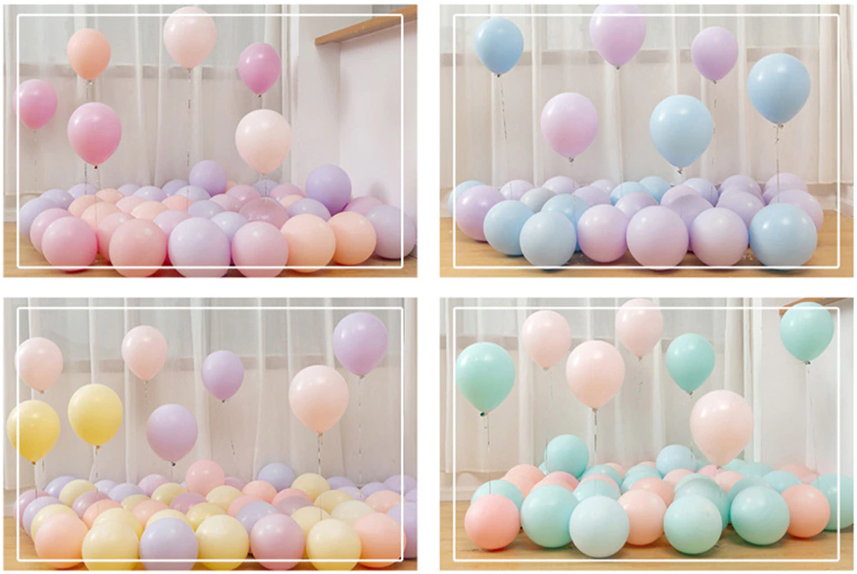 (50er Set) Ø25cm Party Ballons Pastell Latex Luftballons - Gelb