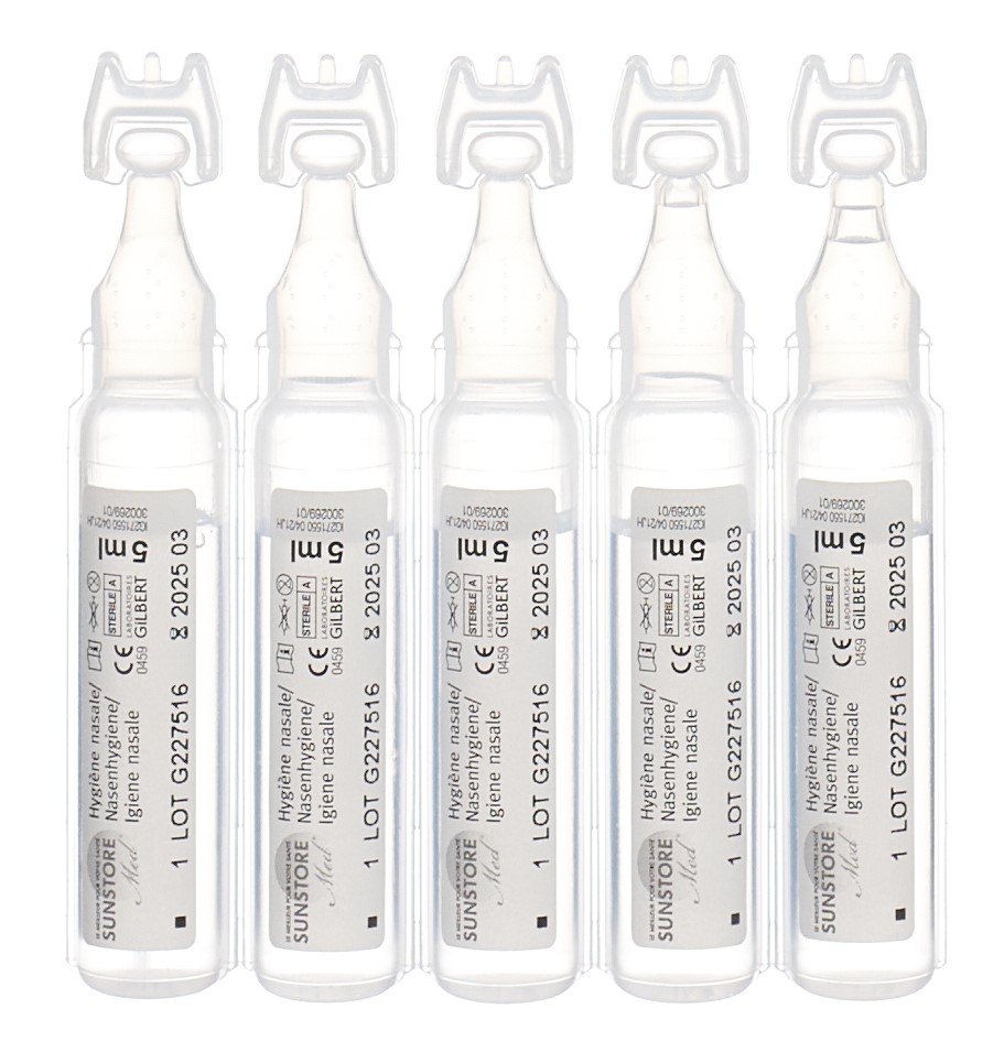 Sun Store Nasenspülung<br>30 × 5 ml, Monodosis, Nasenspülung, mit Meersalz